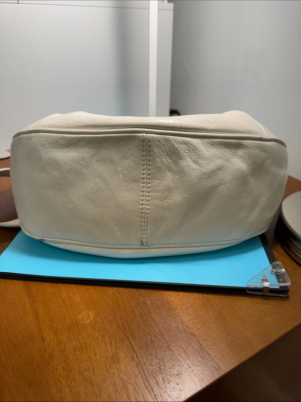 Furla cream pebbled